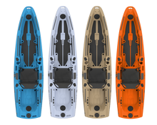 Load image into Gallery viewer, FluxJet kayak models shown in four color options: blue, white, beige, and orange
